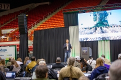 Jeremy Brown, a Texas cotton farmer shared his "why" during the opening session of Soil Health U, Jan. 17 in Salina, Kansas. Brown discussed how to focus on an operation’s soil health and why it is more than just following a few principles.  (Journal photo by Kylene Scott.)
