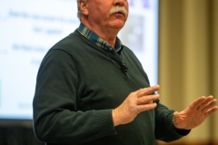 Fred Vocasek, senior lab agronomist with ServiTech, helped attendees to understand how soil testing fits into overall nutrient utilization and management during his breakout session at Soil Health U, Jan. 17 in Salina, Kansas. (Journal photo by Kylene Scott.)